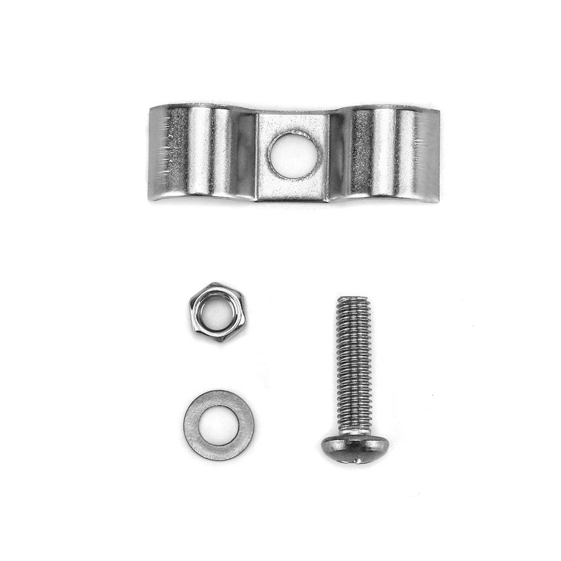 QWORK Stainless Steel Double Line Clamp, 12 Pack 3/8" Fuel