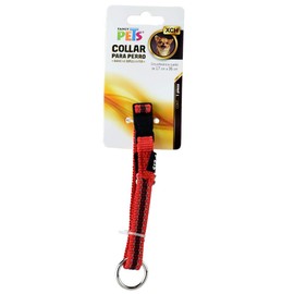 Fancy Pets Collar con Ultra Grip y Bandas Reflejantes Color Rojo Tamaño Extra Chico para Perro