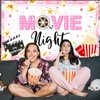 Pink Movie Night Party Decorations Tableware Set Serve 24