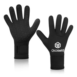 Goosehill Neoprene Gloves for Men and Women, 3 mm Neoprene Diving Gloves with Update Rubber Granulate in the Palm, Flexible Thermal Gloves for Diving, Snorkelling, Paddling, Surfing, Kayaking