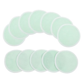 Baluue 12pcs Bamboo Fiber Cleansing Pad Eye Makeup Remover Makeup Pads Rounds Skin Care Puff Face Cleaning Pad Replenishing Facial Mist Reusable Face Pads Face Cleansing Rounds Green