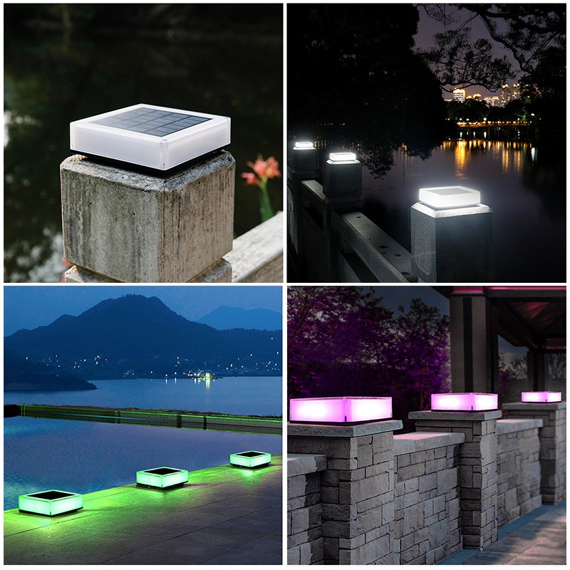 Solar LED Post Light High Brightness Waterproof Safe Stable Solar