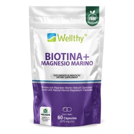 Biotina + Magnesio Marino 60 Caps Wellthy