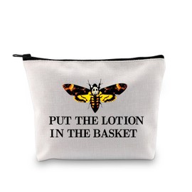BDPWSS Silence Lambs Horror Movie Inspired Gift Put The Lotion In The Basket Hannibal Lecter Fan Gift Makeup Bag (The basket bag), CB 1-1002