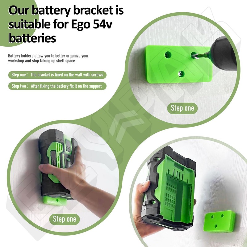 Leaf Blower Wall Mount Bracket with Battery Holders for EGO