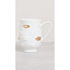 Jonathan Adler Women's Gilded Muse Gala Mug, White, One Size