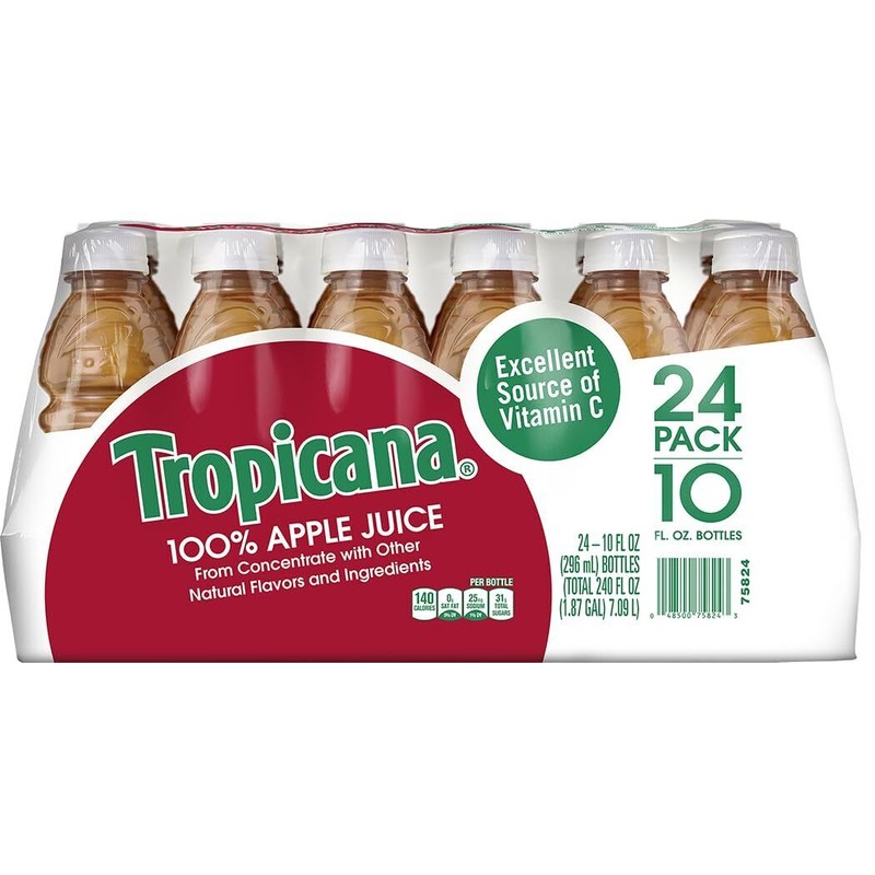 Tropicana 100 Apple Juice Variety Pack 24 Bottles of 10