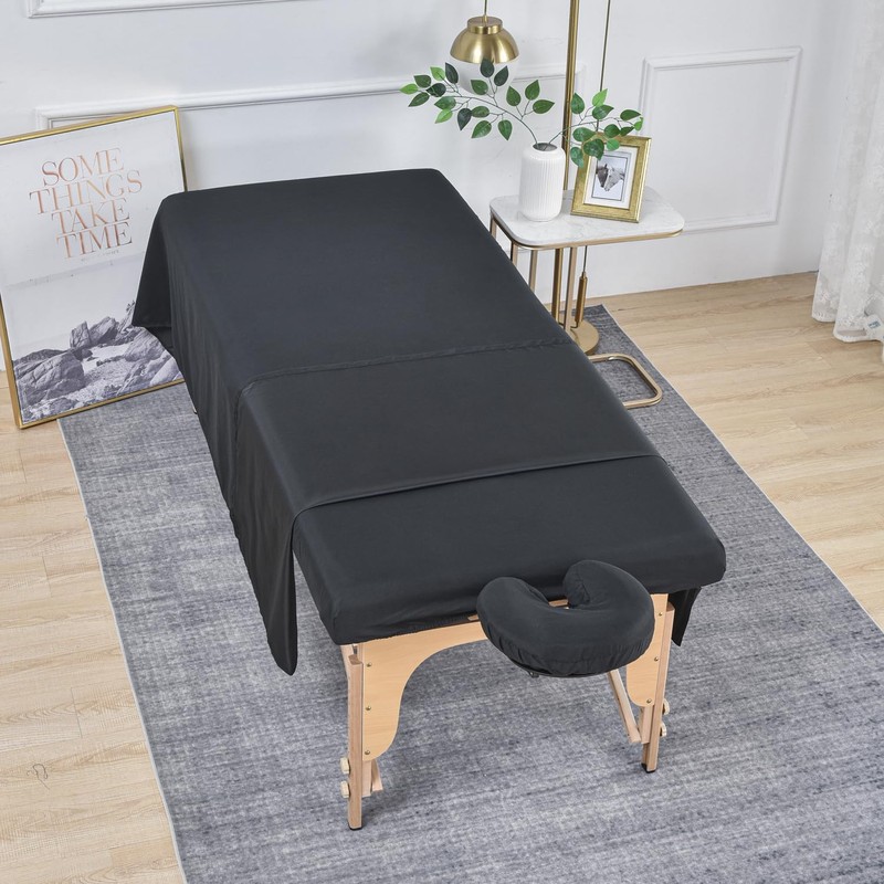 YOGONEV Sabanas para Cama de Masajes Profesional,Cubre Camilla SPA,Premium Microfiber