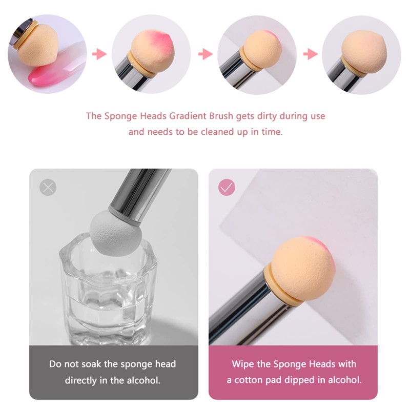 Nail Art Rendering Tools, Double Head Ombre Sponge Stick with