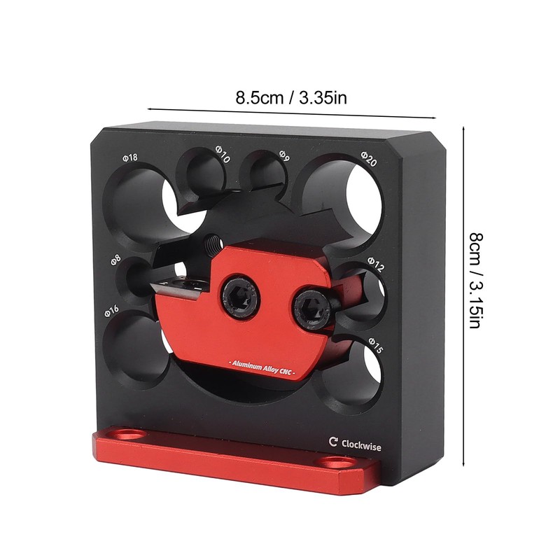 AUNMAS Wood Plug Cutter 8 Holes Adjustable Aluminum Alloy Dowel