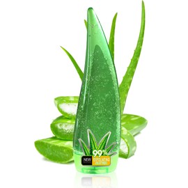 QSLYUYUAN Organic Aloe Vera Gel for Face,Hydrating Pure Aloe Gel Moisturizer for After Sun Care,Natural Moisturizing After Sun Lotion,No Sticky Fast Absorbing Vera Lotion for Skin,Face,Hair and Body