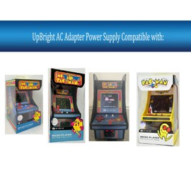 UpBright 5V AC/DC Adapter + Micro USB Cable Charging Cord Compatible with My Arcade Ms. PAC-MAN Pocket Player Retro Arcade Mini PacMan Video Game System DGUNL-3230 DGUNL-3220 Power Supply Charger PSU