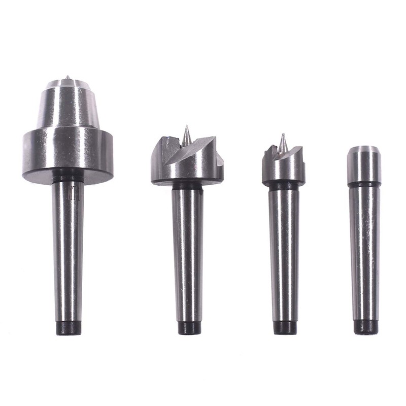 HGC 4 Pcs MT1 Steel Wood Lathe Live Center Drive