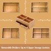 GOBAM Bamboo Makeup Organizer and Storage with Drawer, Wooden Cosmetic