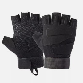 Unbranded Tactical Gloves Army SWAT Military Combat Hunting Shooting Duty Gear Fingerless - Black, XL