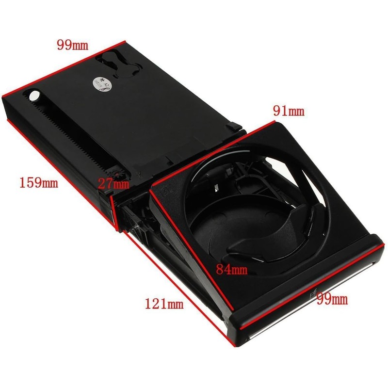 Hhlder Water Bottle Holder Matte Black for A4 B6 B7.02-07