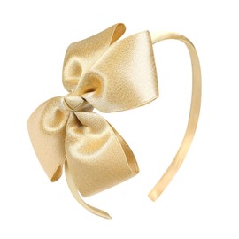 AMYDECOR Fashion Cute Bow Headband for Girls, Kids, and Toddlers (Gold)