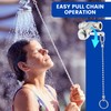 Self-Closing Shower Valve with Pull Chain, Chrome, Indoor or Outdoor