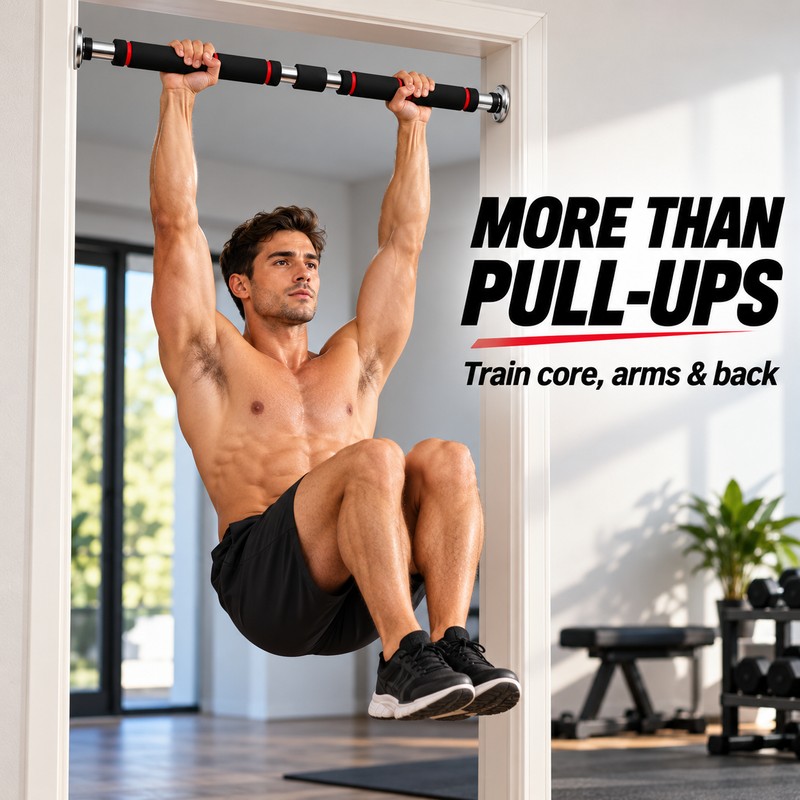 STARMAP Adjustable Doorway Pull Up Bar, 330 lb No-Drill Tension