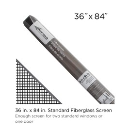 Saint-Gobain ADFORS Charcoal Screen Repair Kit, 36 inches x 84 inches - Includes Spline & Spline Tool - DIY Window & Door Mesh Repair, Durable, Charcoal-Colored.