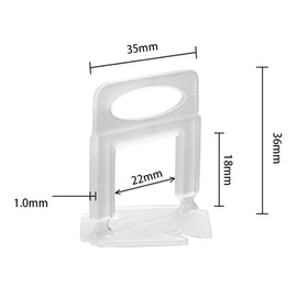 Aisamco 300pcs Tile Leveling Brackets Tile Spacer 1mm Clips for Tile Levelling System