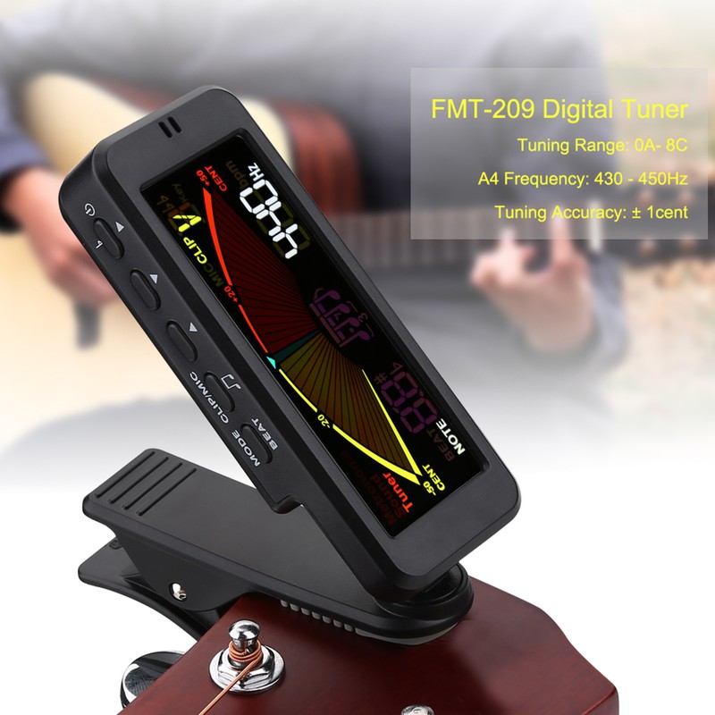 Flanger FMT-209 Digital Tuner with Clip Mount for Chromatic Guitar