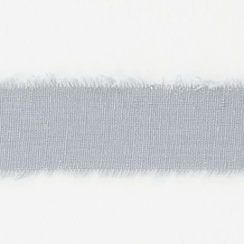 HEADS MFR-NR4 Ribbon Width 1.2 inches (3 cm) x 59.4 ft (15 m) Roll Light Gray Fringe Ribbon