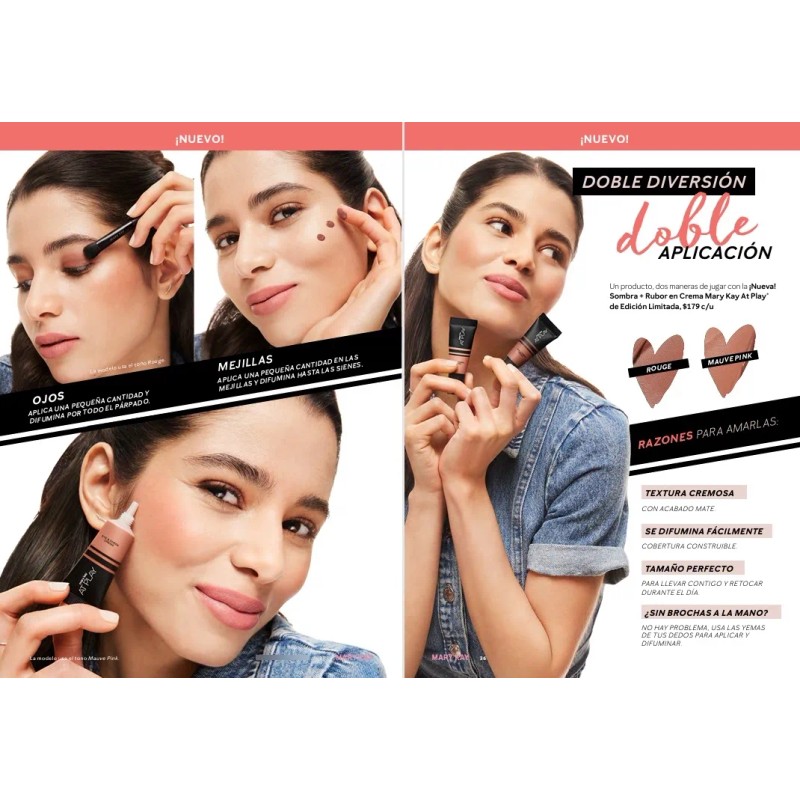 Crema Maquillaje Para Ojos Y Mejilas Sombra + Rubor At