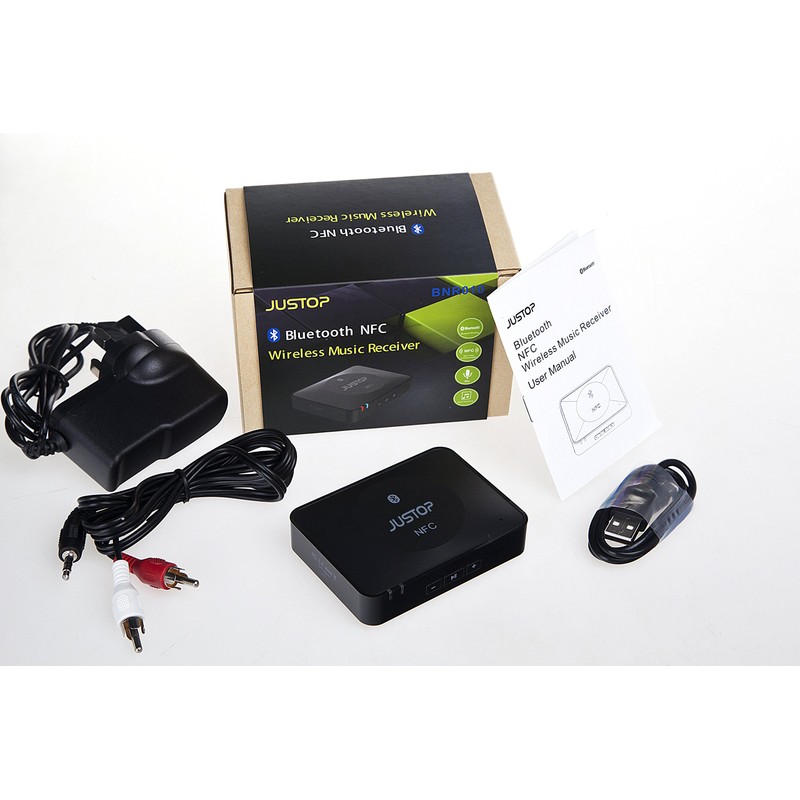 JUSTOP Bluetooth Stereo Audio Receiver, Universal Music Adapter For Speakers/Car
