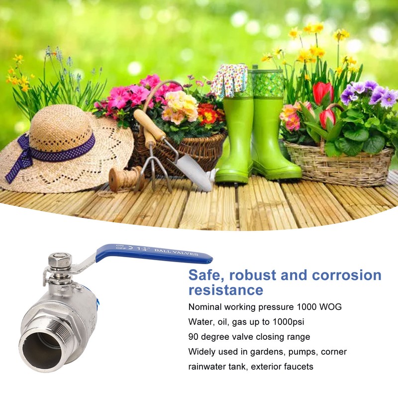 1 1/4in DN32 Thread Ball Valve 1000WOG Nominal Working Pressure