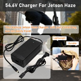 Ousaly Adapter Charger Compatible with Jetson Haze JHAZE-BLK JHAZE-BLK-OB JHAZE-CAN-BLK JHAZEBLK 48V 7.5Ah Li-ion Battery Model PJHAZE-CH 54.6VDC 2A Power Supply Cable Cord PSU