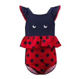 Julysand 20G054 - Traje de baño de una pieza para bebés y niñas, Impresión a escala, 4-5T