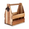 Foster & Rye Acacia Wood 6-pack Beer Carrier - Growler