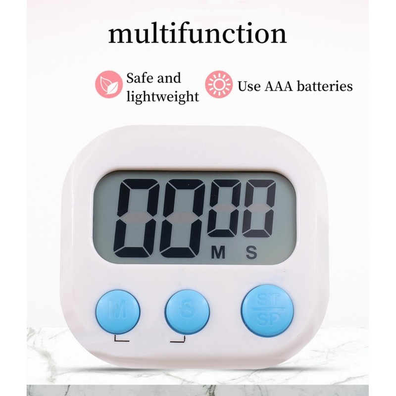 VINPAM-Digital Kitchen Timer with Magnetic Back, Vertical Stand, and Hang