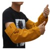 Leather Heat Resistant Welding Arm Sleeves Elastic Cuff Safety Work