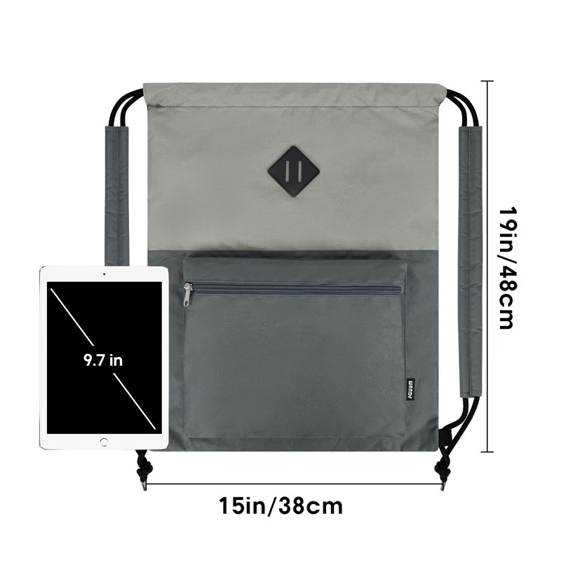 WANDF Drawstring Backpack, Sports Gym Bag with Wet Pocket, Water
