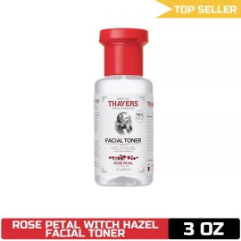 Thayers Rose Petal Witch Hazel Facial Toner, 3oz - Alcohol-Free, Soothing, Hydra