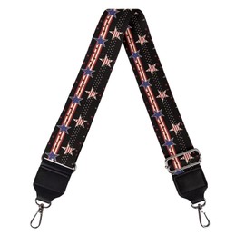 Wideasale American Flag Stars Handbag Purse Strap Replacement,Adjustable Cross Body Bag Wallet Strap for Women 29.9-50.3 Inches