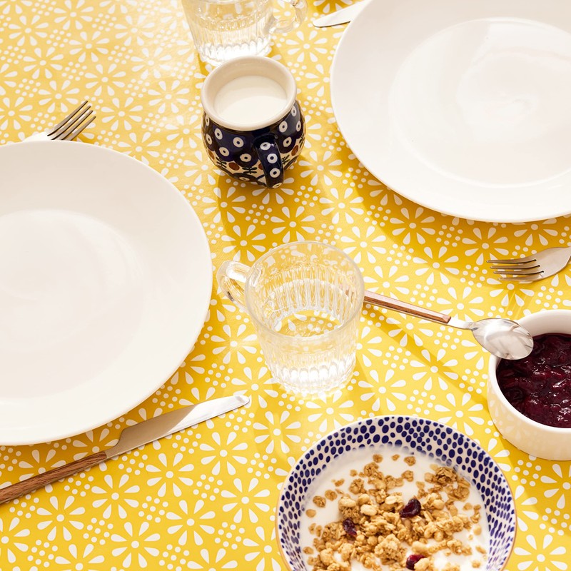 KP HOME Waterproof PVC Wipe Clean Tablecloth - Rectangle Oilcloth