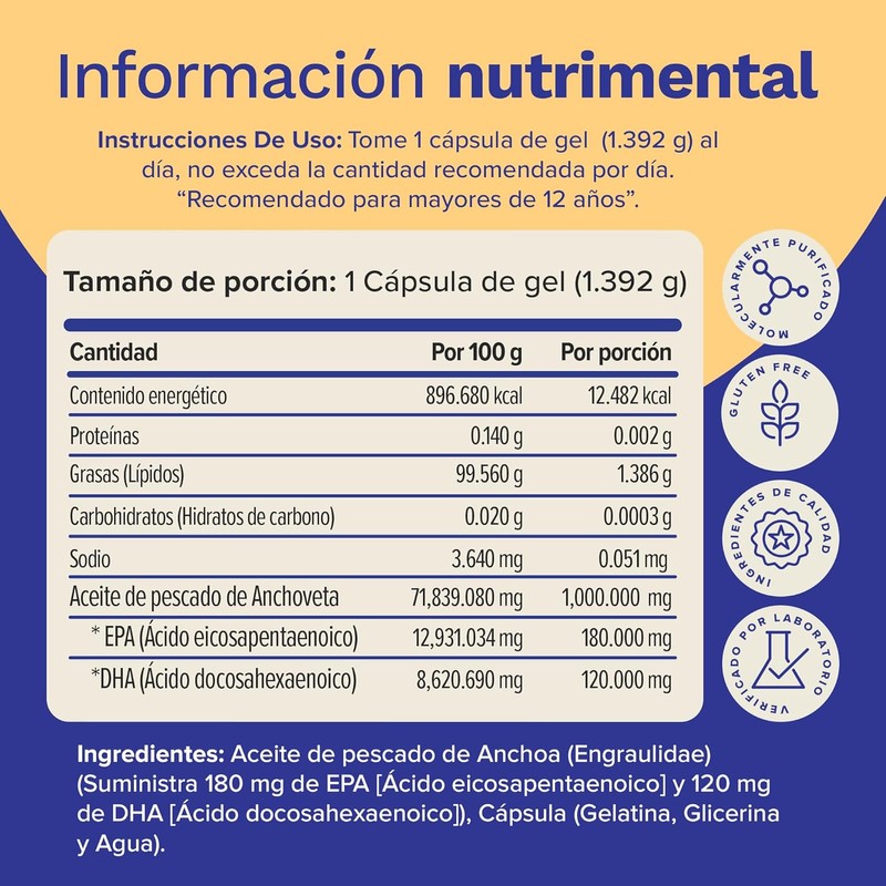 Nutravia Omega 3 Fish Oil 1000mg - 180mg EPA, 120mg