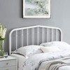 Modway Lennon Modern Farmhouse Metal King Headboard in White