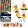 com-four® 16x Schaschlikspieße aus Edelstahl - 22 cm Lange Fleischspieße