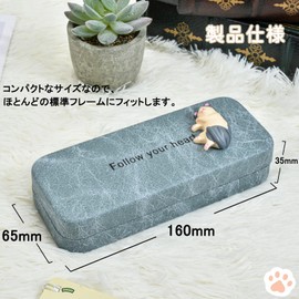 Newseego Glasses Case, Cute, Sunglasses Case, Fashionable, Hard, Lightweight, Durable, Compact, Square, Magnetic Closure, Convenient to Carry, Slim, Thin, Cute, for Cats, Children, Men's, Women's,