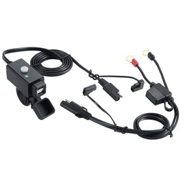 iMESTOU Motorrad USB Ladegerät 5V 3.1A, Abnehmbarer Lenker USB Mobilfunkanlagen abnehmbar Wasserdicht mit Dual USB und Schalter abgesichert Arbeit mit 12V/24V Fahrzeugen