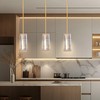 GOOUQA Crystal Pendant Lights for Kitchen Island - 10" Gold