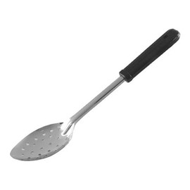 Winco Stainless Steel Basting Spoon with Plastic Handle, Perforated, 13"