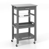 Giantex Kitchen Island Cart, Rolling Kitchen Storage Cart with Stainless