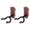 2pcs Guitar Wall Hanger Elegant Black Walnut Guitar Wall Mount