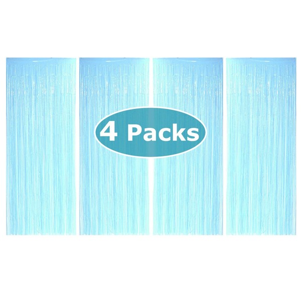 Allgala 4PK 3.3 x 8.2 FT (1x2.5M) Metalic Tinsel Party