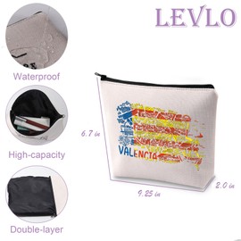 Valencia Spain Lover Makeup Bag Spanish Valencia Map Travel Vacation Holiday Cosmetic Bag BFF Women Gift (VALENCIA)